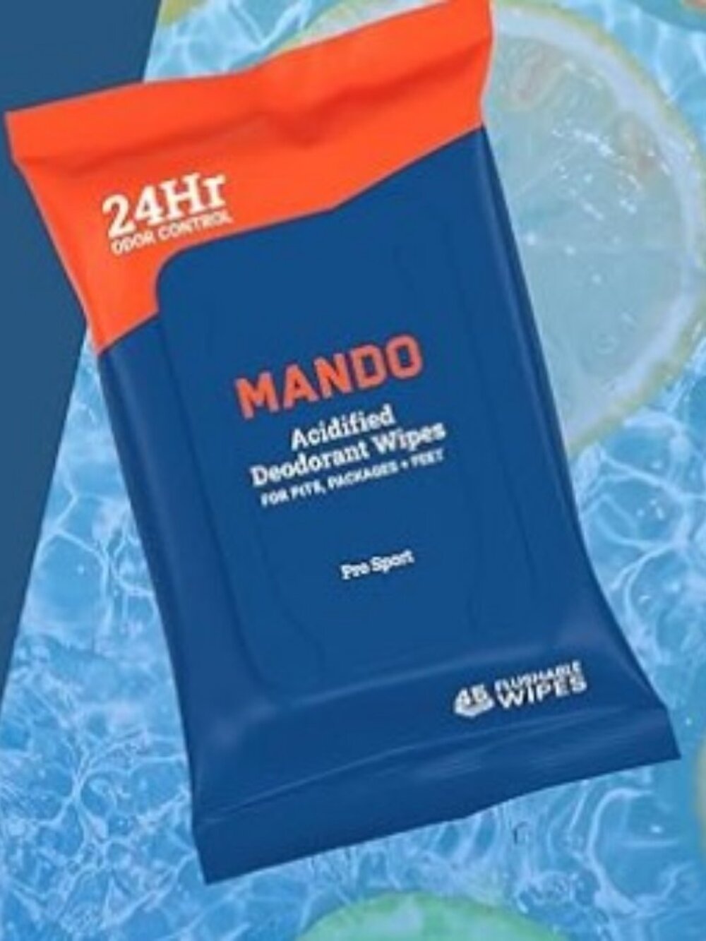 Mando Pro Sport Acidified Deodorant Wipes Unisex